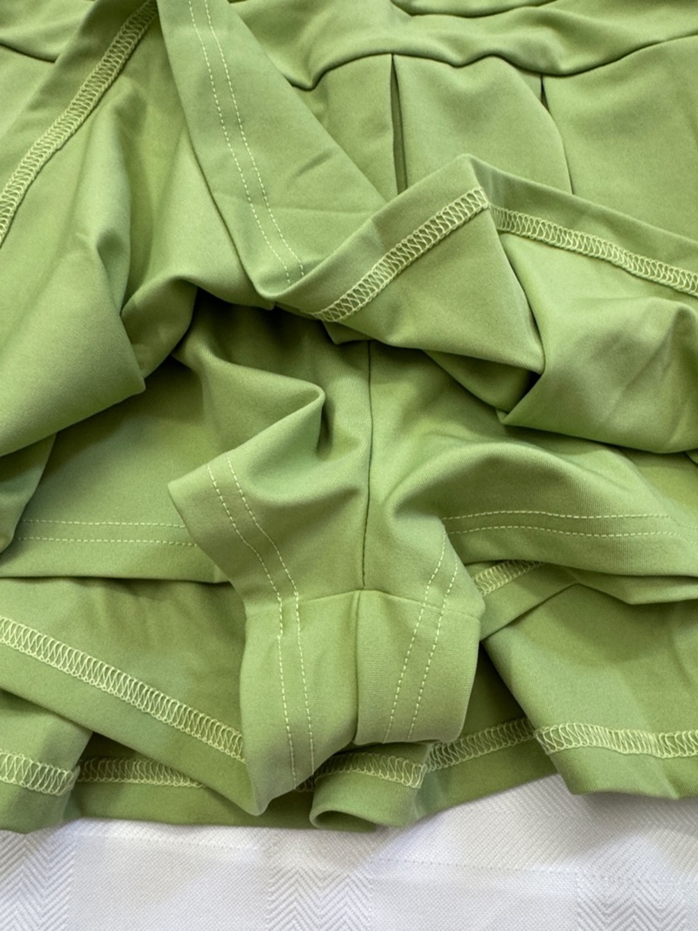 Green Zip-Up Crop Jacket with Pleated Skort Set - Picture 9 of 11